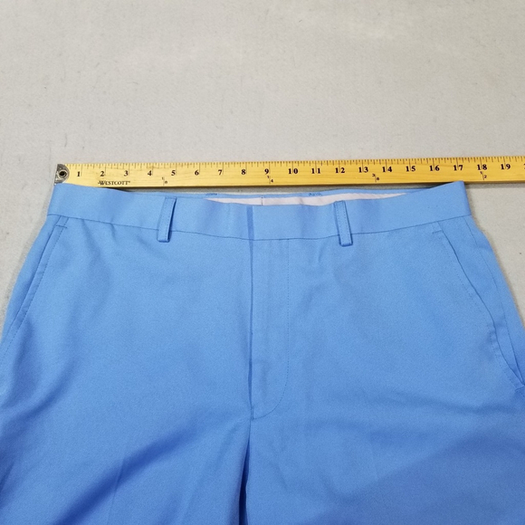 Louis Raphael Golf Shorts Mens Size 34 Blue Flat Front Golfer Polyester - Picture 3 of 8
